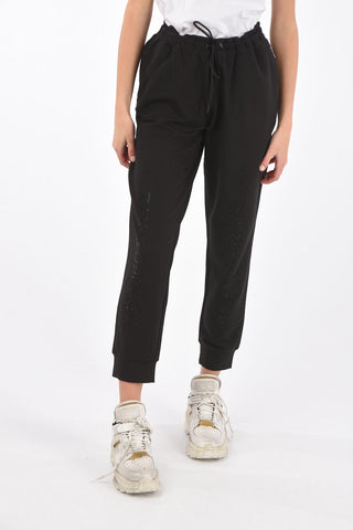 PROJECT-XYZ rhinestone embellished jogging pants