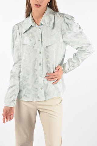 Camicia Sahariana con Motivo Vegetale