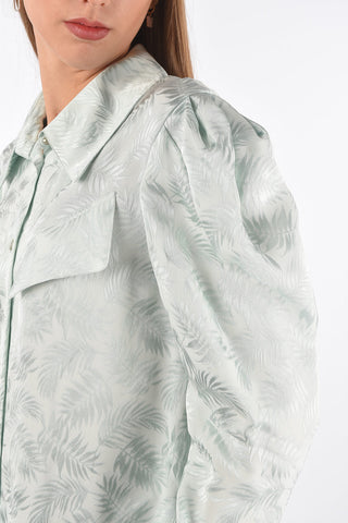 Camicia Sahariana con Motivo Vegetale