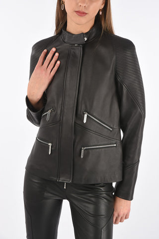 Giacca Multitasca in Pelle BIKER con Chiusura Nascosta