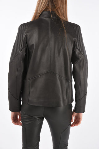 Giacca Multitasca in Pelle BIKER con Chiusura Nascosta