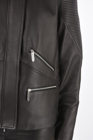 Giacca Multitasca in Pelle BIKER con Chiusura Nascosta