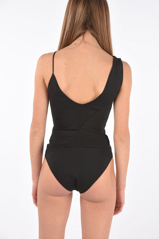 V Neck Criss Cross Strap Bodysuit