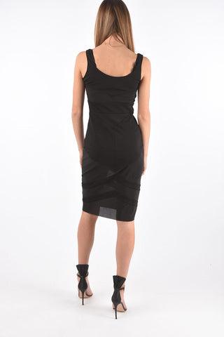 Tubino Stretch con Dettagli TrasparentI