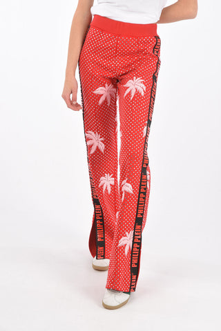 COUTURE rhinestone embellished ALOHA jogging bootcut pants