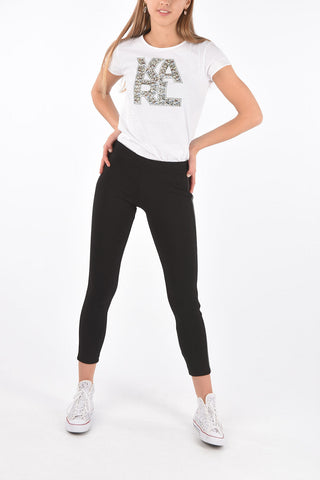COUTURE faux leather side band ROZA leggings