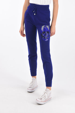 COUTURE cashemere jogging pants with Skull