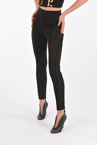 Leggings a Vita Alta con Inserti Trasparenti