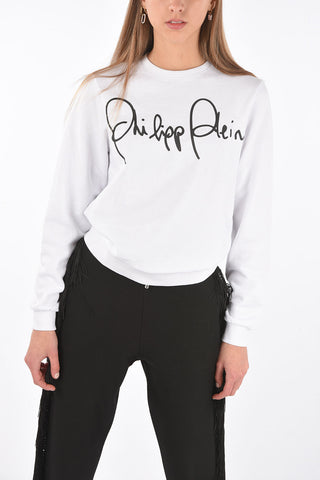 COUTURE printed LS SIGNATURE crew-neck sweatshirt