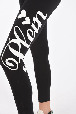 COUTURE Leggings PLEIN in cotone stretch con stampa