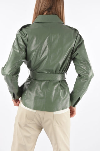 Standard Collar Saharan Leather Shirt with Belt