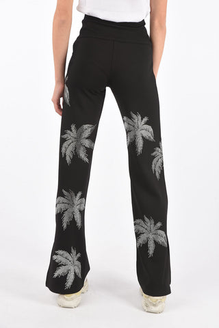 COUTURE rhinestone embellished ALOHA jogging palazzo pants