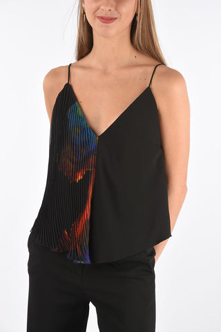 Sleeveless Top with Pleated Detail