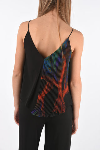 Sleeveless Top with Pleated Detail