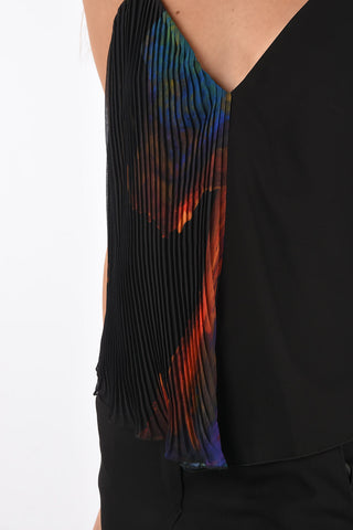 Sleeveless Top with Pleated Detail