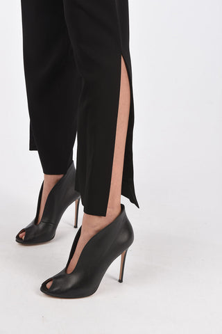 4 Pocket Palazzo Pants with Logo Bottom Splits