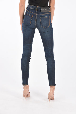 High-waisted Dark Wash SLIM FIT Denims