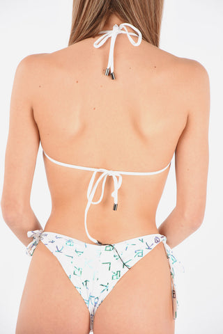 top bikini a triangolo stampato