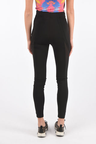 Side Zipped Mesh Insert Leggings