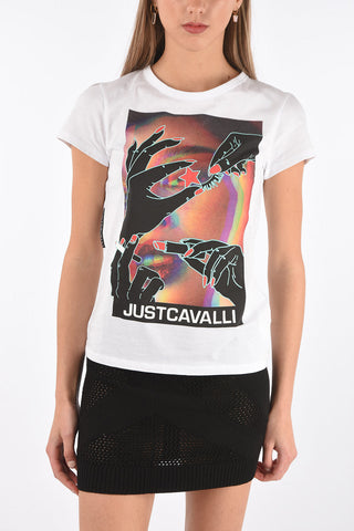 Crew Neck Printed Cotton T-Shirt