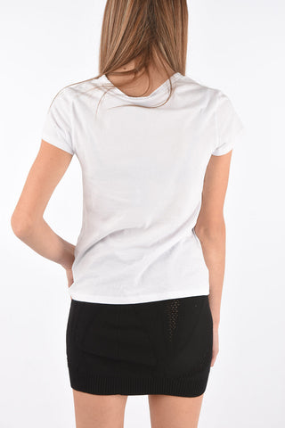 T-Shirt Girocollo in Cotone con Stampa