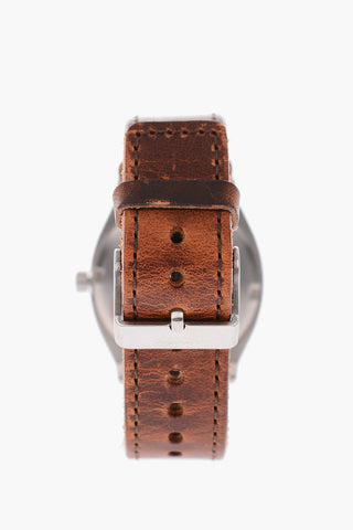 leather strap TIME TELLER analog watch