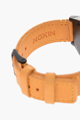 leather strap TIME TELLER analog watch