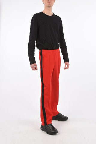 MM10 drawstring waist piping pants