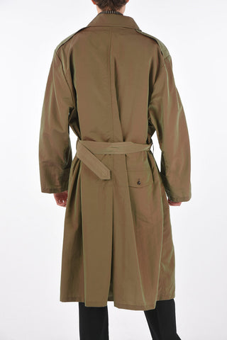 MM14 refletive double breasted trench with belt