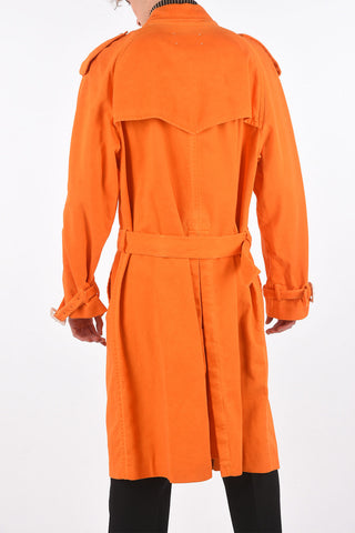 MM10 cappotto doppiopetto in cotone con cintura