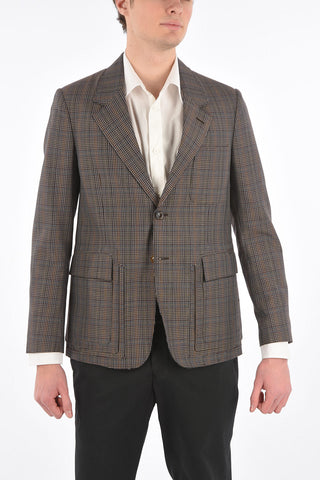 MM10 check no vent 2-button blazer