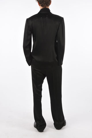 MM14 no vent peak lapel 3-button double breasted suit