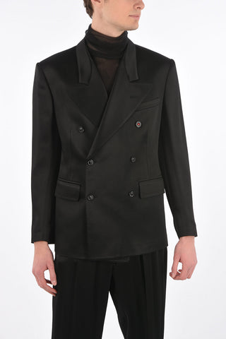 MM14 no vent peak lapel 3-button double breasted suit