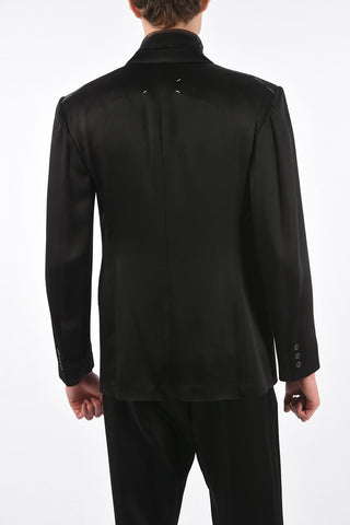 MM14 no vent peak lapel 3-button double breasted suit