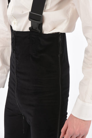 MM10 chenille Utility-Style Jumpsuit with size zip