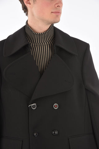 MM10 cappotto doppiopetto con tasche ad aletta