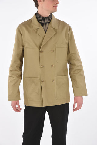 MM10 cotton double brested utility blazer