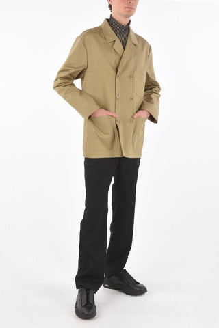 MM10 cotton double brested utility blazer