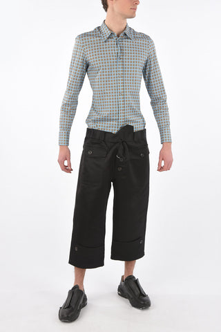 MM10 pantalone crop in misto seta