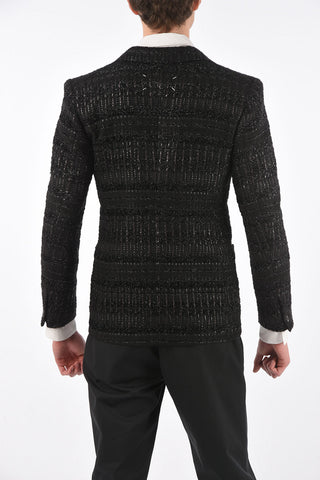 MM10 giacca 2 bottoni in lurex senza spacchi