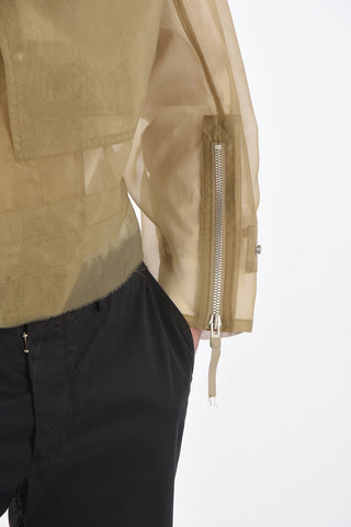 MM10 sheer organza jacket with zip closure