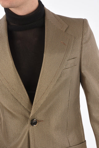 MM14 lurex Houndsthooth motif 1 buttons suit