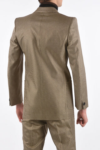 MM14 lurex Houndsthooth motif 1 buttons suit