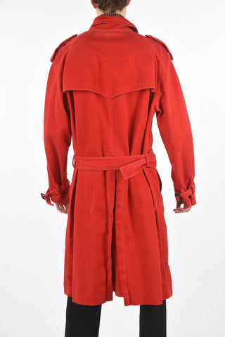 MM10 cappotto doppiopetto in cotone con cintura