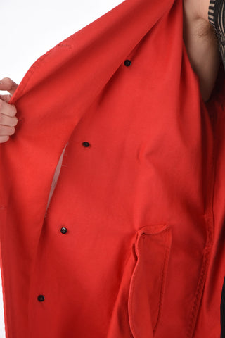 MM10 cappotto doppiopetto in cotone con cintura