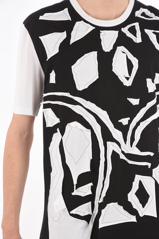 MM10 two-tone crew-neck t-shirt with patch