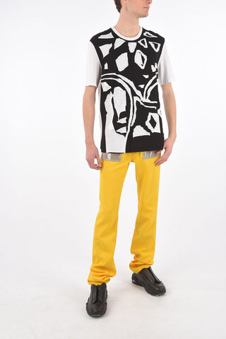 MM10 two-tone crew-neck t-shirt with patch