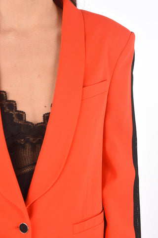 Blazer Monopetto con Dettagli in Rete