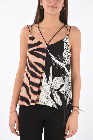 Top con Doppia Fantasia e Spalline Crisscross