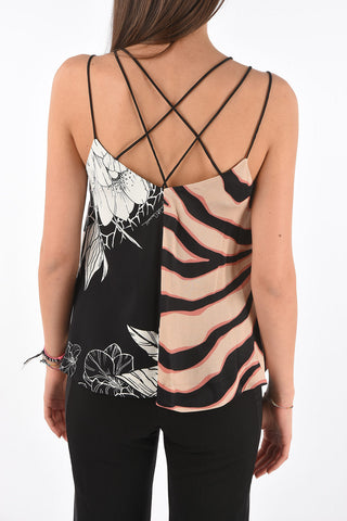 Double-patterned Top with Crisscross Straps